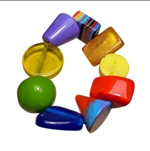 Jackie Brazil "Indiana" Multi Color Resin Bracelet Sobral